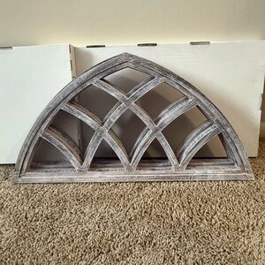 Two Medieval Wall Window Home Decor Rustic Distressed. NEW!